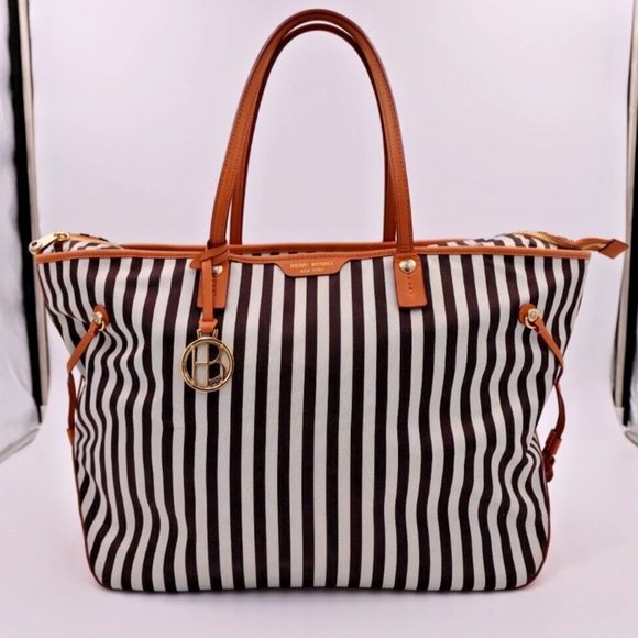 henri bendel Handbags - SOLD LIVE!Henri Bendel NY Striped Canvas W 57th Tote w/ Dust Bag 22WX12HX6D